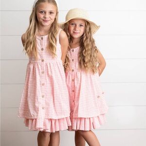 Pink Gingham Kids Dress